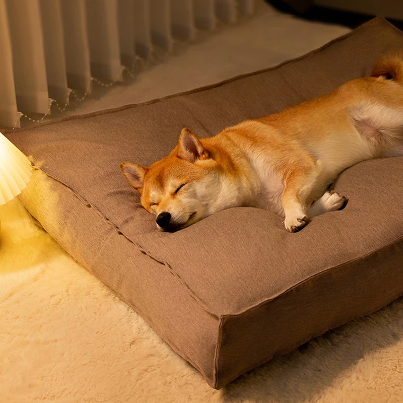 Big Dog Square Mat Corduroy Pad for Medium Large Dogs Oversize Pet Sleeping Bed Thicken Dog Sofa Removable Washable 반려견 집 고양이 집