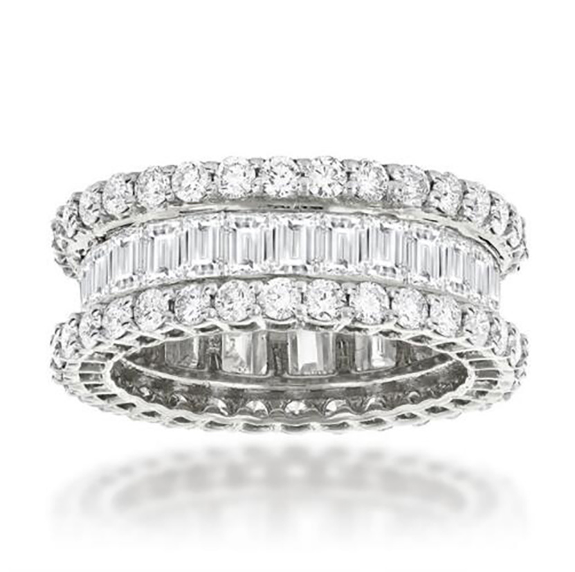 designer jewelry Moissanite dia ring Vecalon Lustre Promise Wedding Band Ring Top quality Sterg Sier VVS Dia Engagement rings for women men