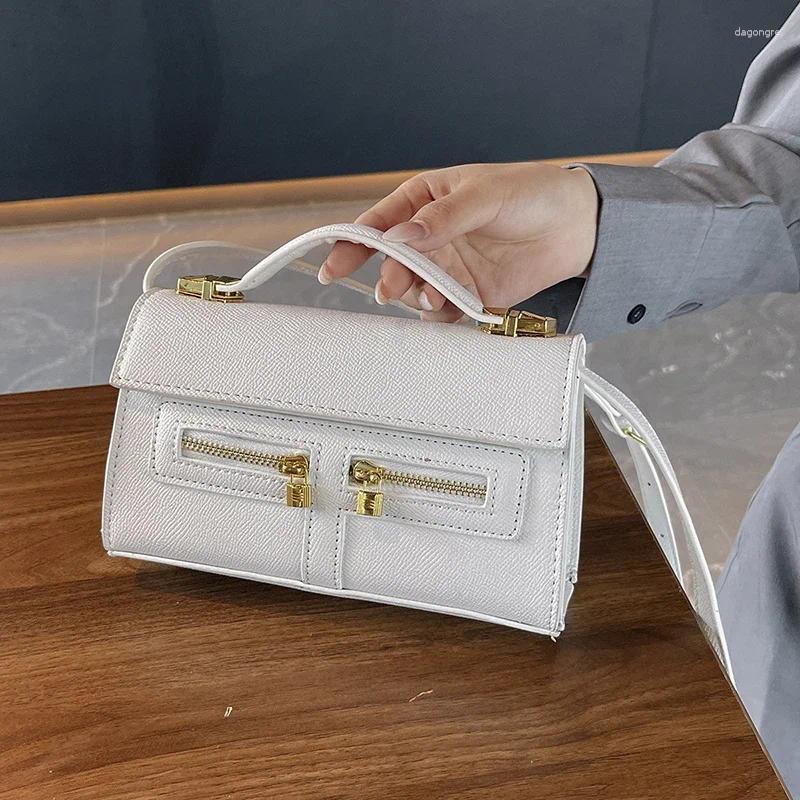 Totes Brown Small Square Bag For Women Top Brand New Shoulder Fashion Soft Handle Tote Designer Crossbody Versatile Zipper Handbag