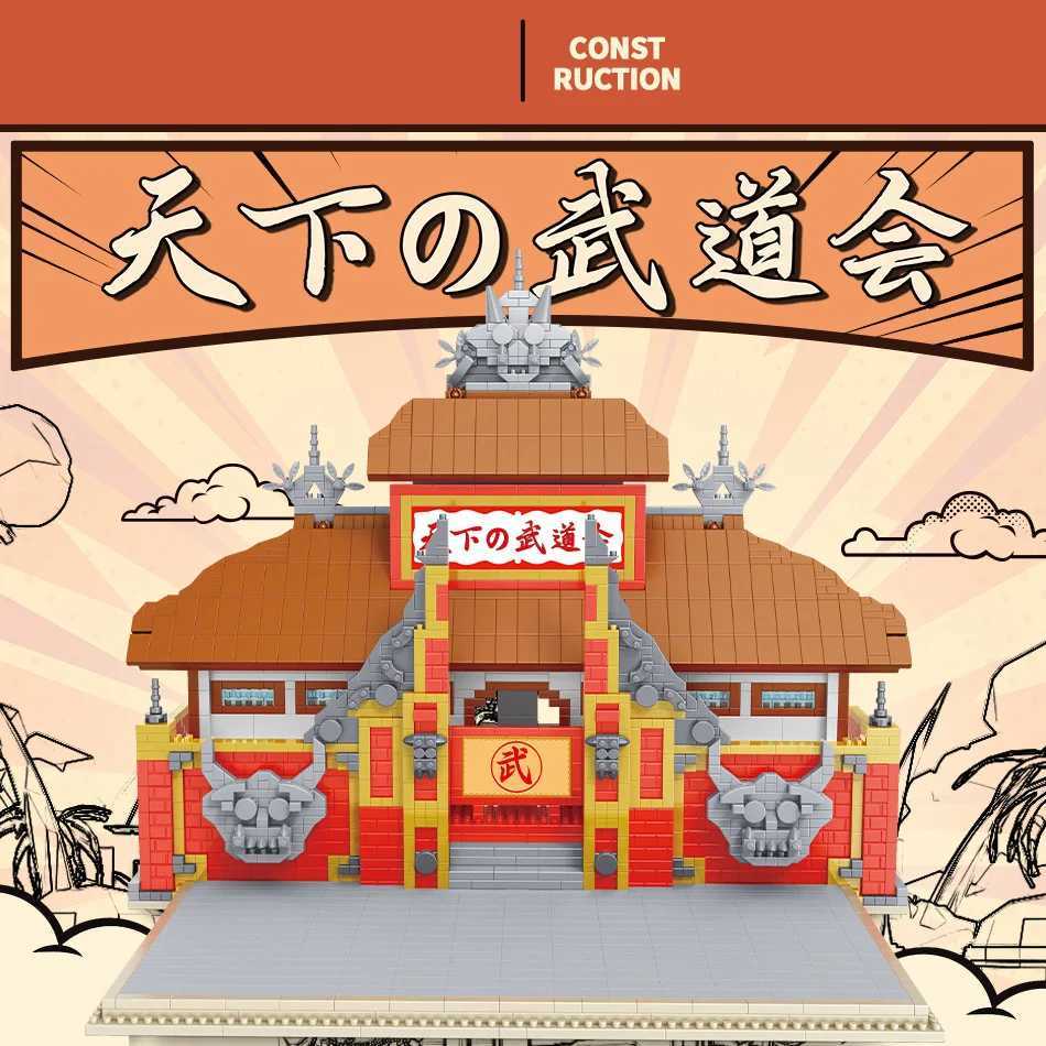 Classic Japanese Anime Scene Miniature Diamond Blocks Dragon Balls Tenkaichi Budokai Hall Building Bricks Toy Nano Bricks W240828