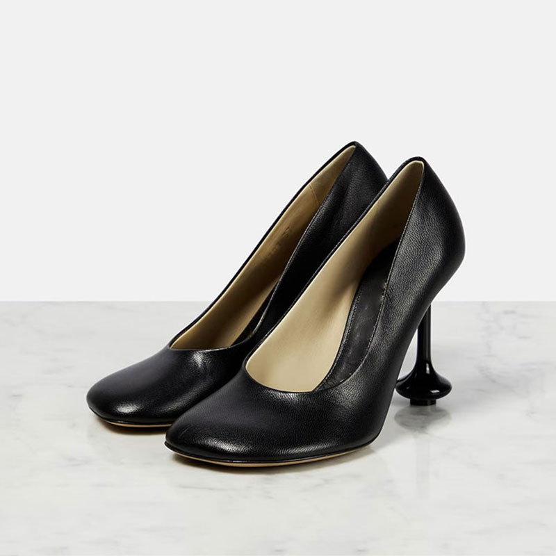 2024 Designer's Special Round Head High Heels 9cm Sexy High Heels Stiletto High Heels White Women's Wedding Shoes