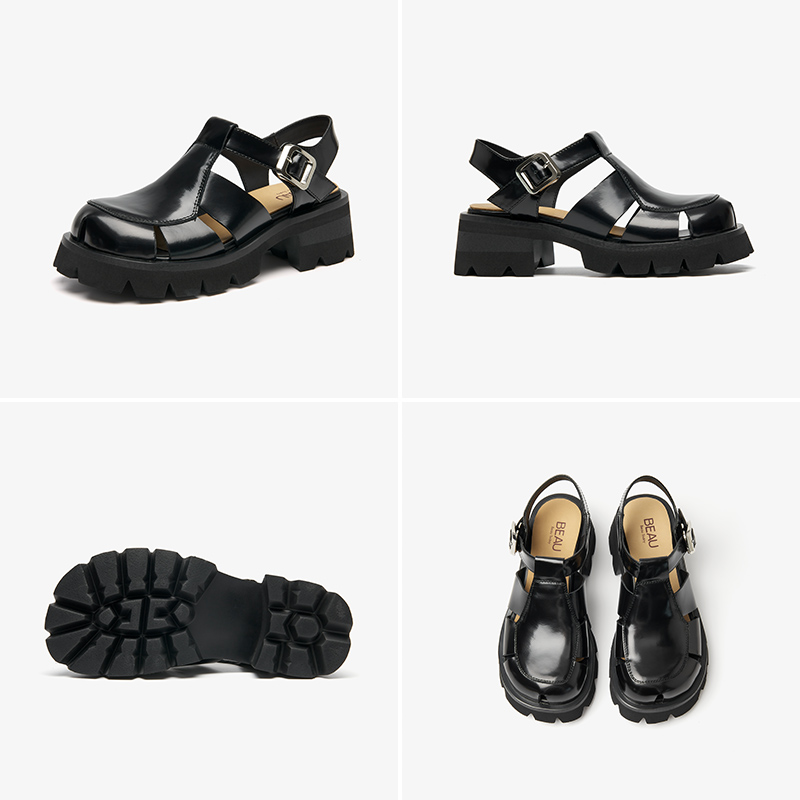 Platform BeauToday Sandals Women Buckle Strap Genuine Leather Sgback Round Toe New Casual Outdoor Summer Ladies Shoes 38204 207d