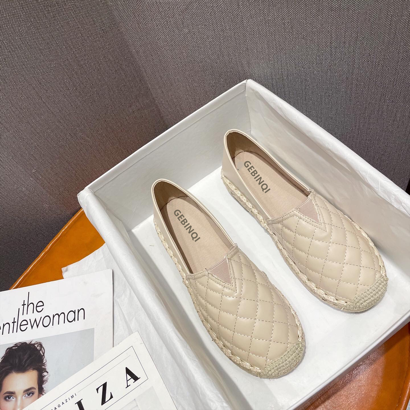 2022 Delicate Fisherman Shoes Woman Quilted Espadrilles Shoes Stiching Rubber Flats Women Oxfords Leather Sneakers Femme Loafers