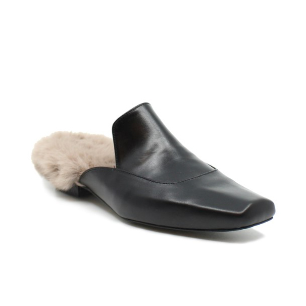 Genuine New Leather manual real fur Muller for Women Thermal New Fashion Rabbit Hair Wool Wrapped Half Slippers