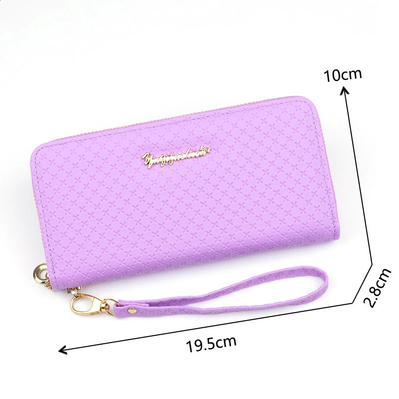Long Womens Wallet Female Large Capacity Coin Purse Card Holder Tassel Handbags Zipper Pu Leather Clutch Money Phone Bag 240902