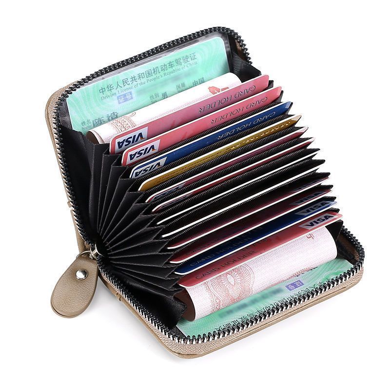 Business Card Holder Wallet Women/men Black Bank/ID/Credit Card Holder 18 Bits Card Wallet PU Leather Protects Case Coin Purse