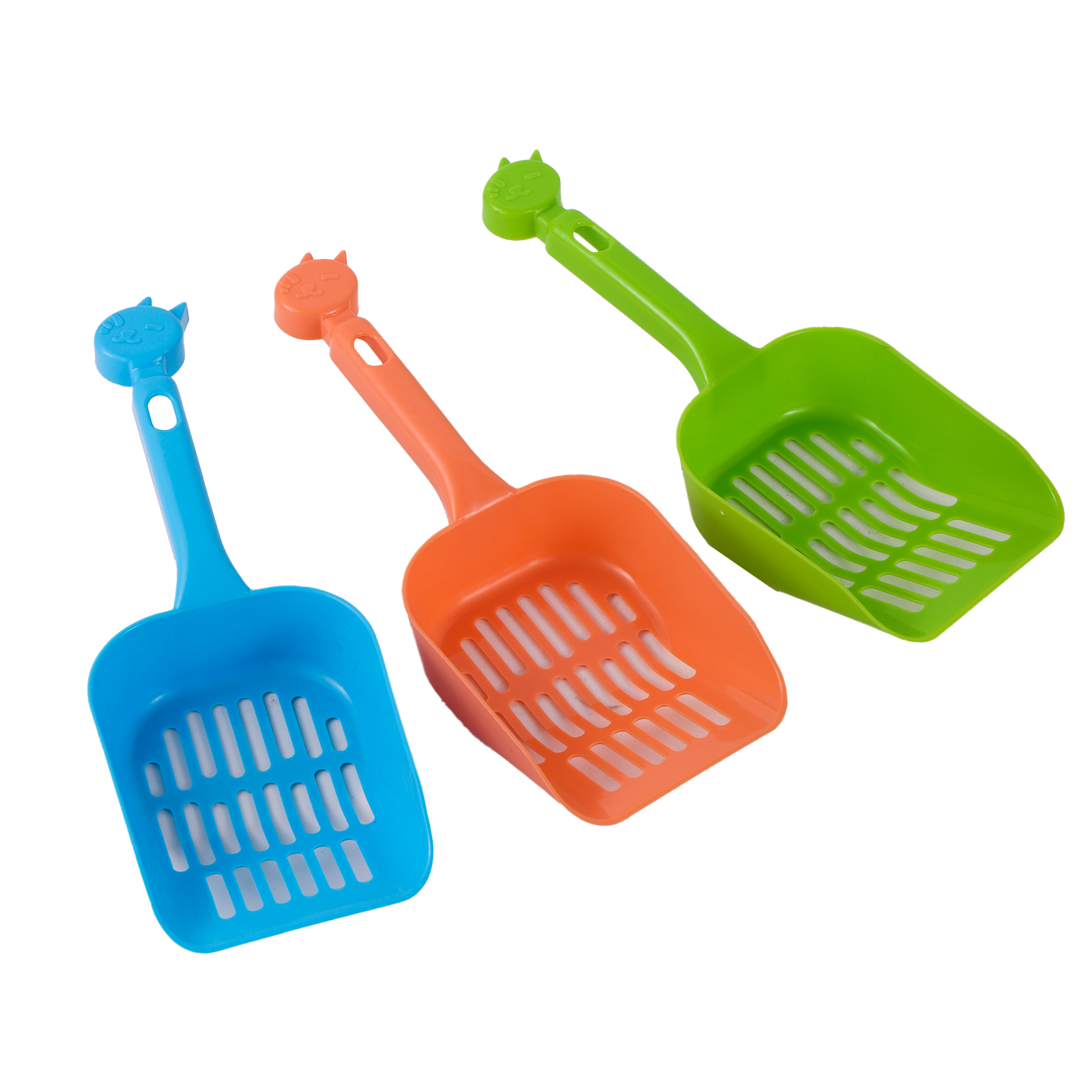 Dropshipping Sale Plastic Dog Cat Food Spoon Shovel 3 Colors Convenient Feeder Plastic Pet Feed Scoop