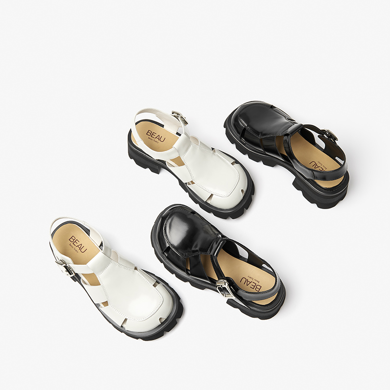 Platform BeauToday Sandals Women Buckle Strap Genuine Leather Sgback Round Toe New Casual Outdoor Summer Ladies Shoes 38204 207d