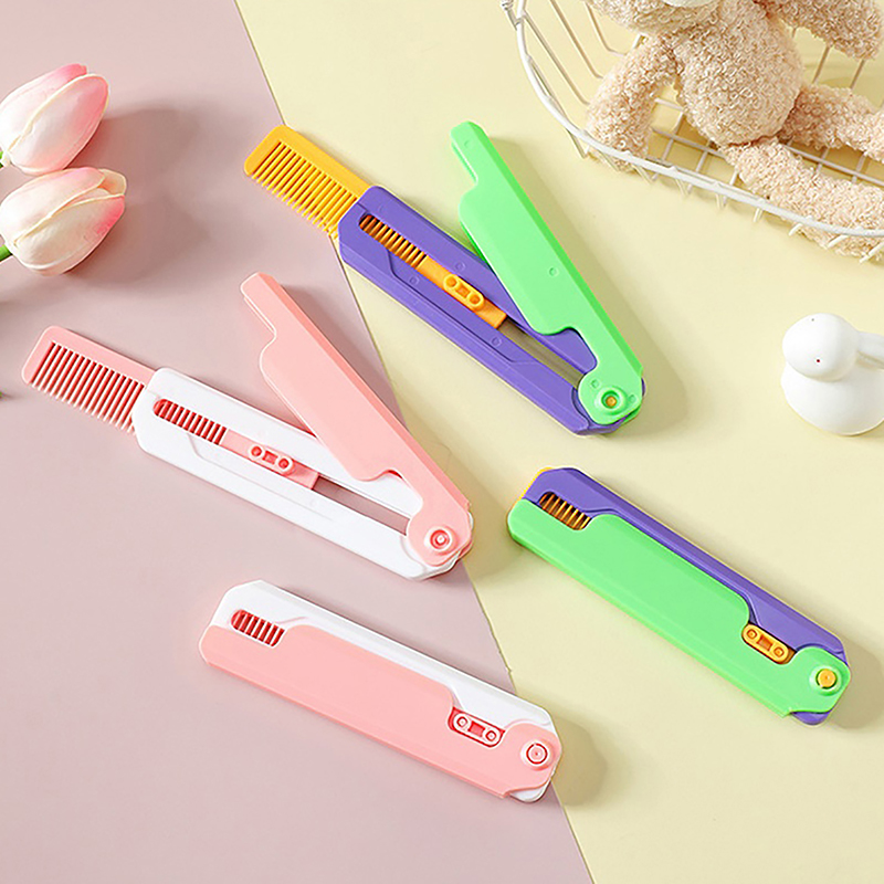 3D Printing Gravity Comb Small Radish Knife Folding Shrink Comb Pet Dog Comb Mini Model Pendant Push Card Decompression Toy