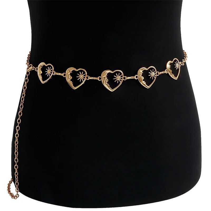 Fashionable Harajuku Punk Moon Metal Strip with Vintage Punk Moon Strap X250410