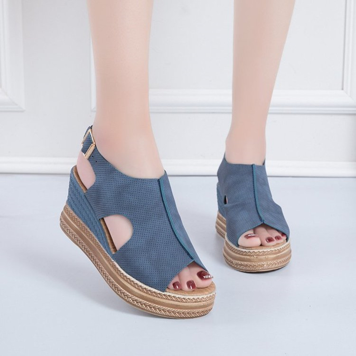 844Sandals Women Wedges Shoes High Heels Sandals Summer Women shoes Chaussures Femme Platform Sandalia Feminina