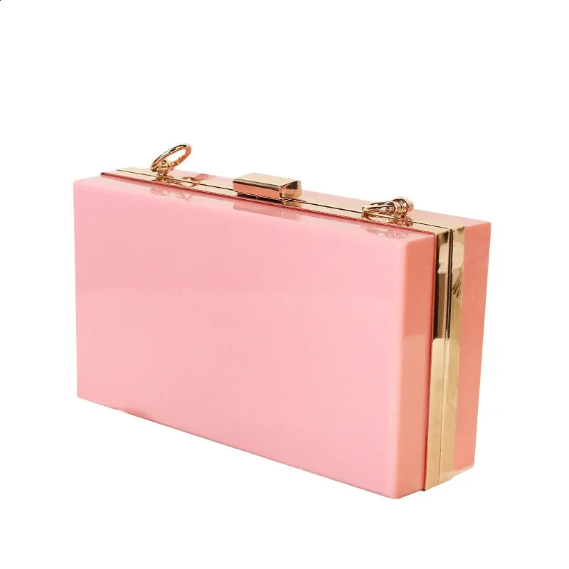 Acrylic Transparent Clutch Women Candy Color Messenger Evening Club Party Handbag Chain Shoulder Bag 240828 80f1