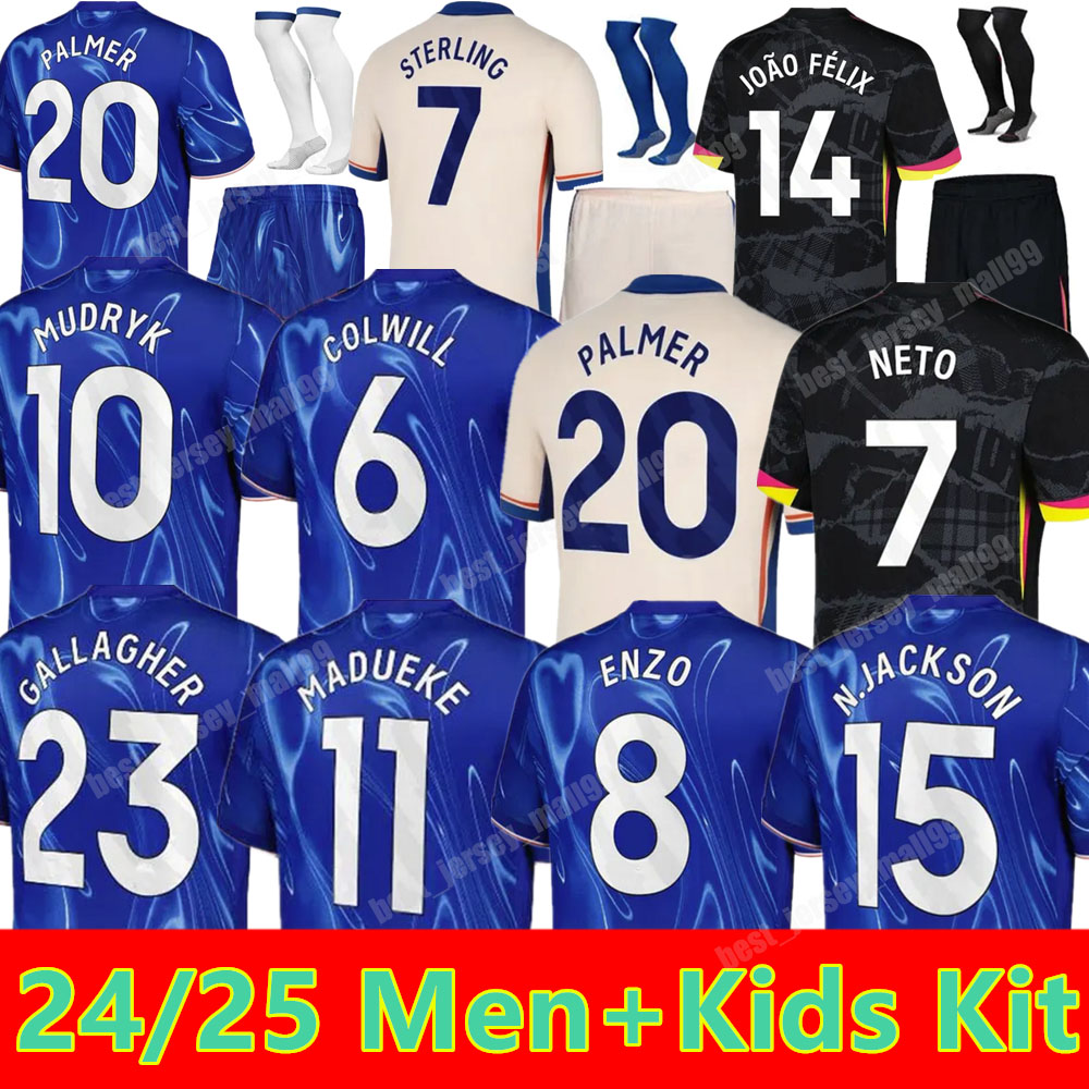 24 25 ENZO CFC NKUNKU Soccer Jerseys MUDRYK GALLAGHER STERLING jersey 2024 2025 FOFANA Black Out football shirt CUCURELLA Mash Up kits CAICEDO