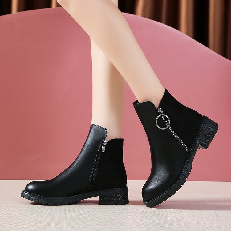 autumn new wedge heel ankle Women Shoes increased platform female fashion casual zipper shz boots 234 7d96