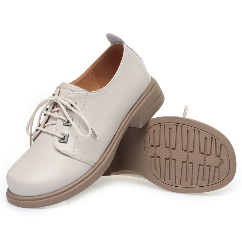 2025 NEW Loafers AIYUQI Autumn New Lace up Genuine Leather Women Non slip Casual British Style Women s Shoes ee s