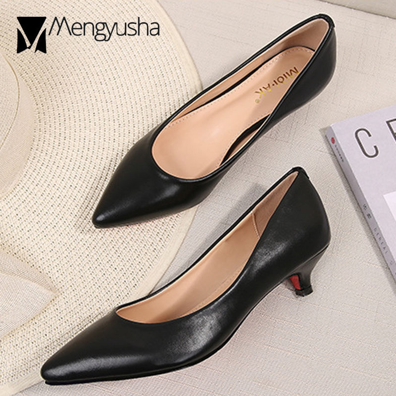 Shoes 8ed20 Spring Ladies 2023 Office Delicate Woman Plus Size 42/43 Thin High Heels Solid Leather Small Heeled New Nude Dress Pumps