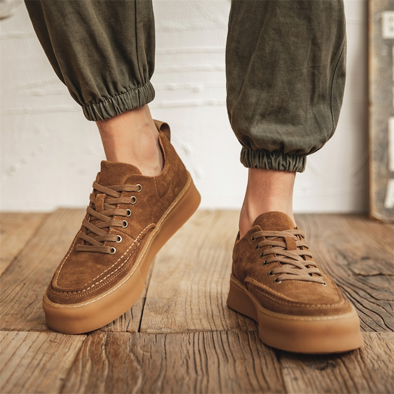 Brand Fashion New Suede Outdoor Simple Casual Thick Soled Sneakers Men's Retro Oxford Shoe Shoes fe01 s
