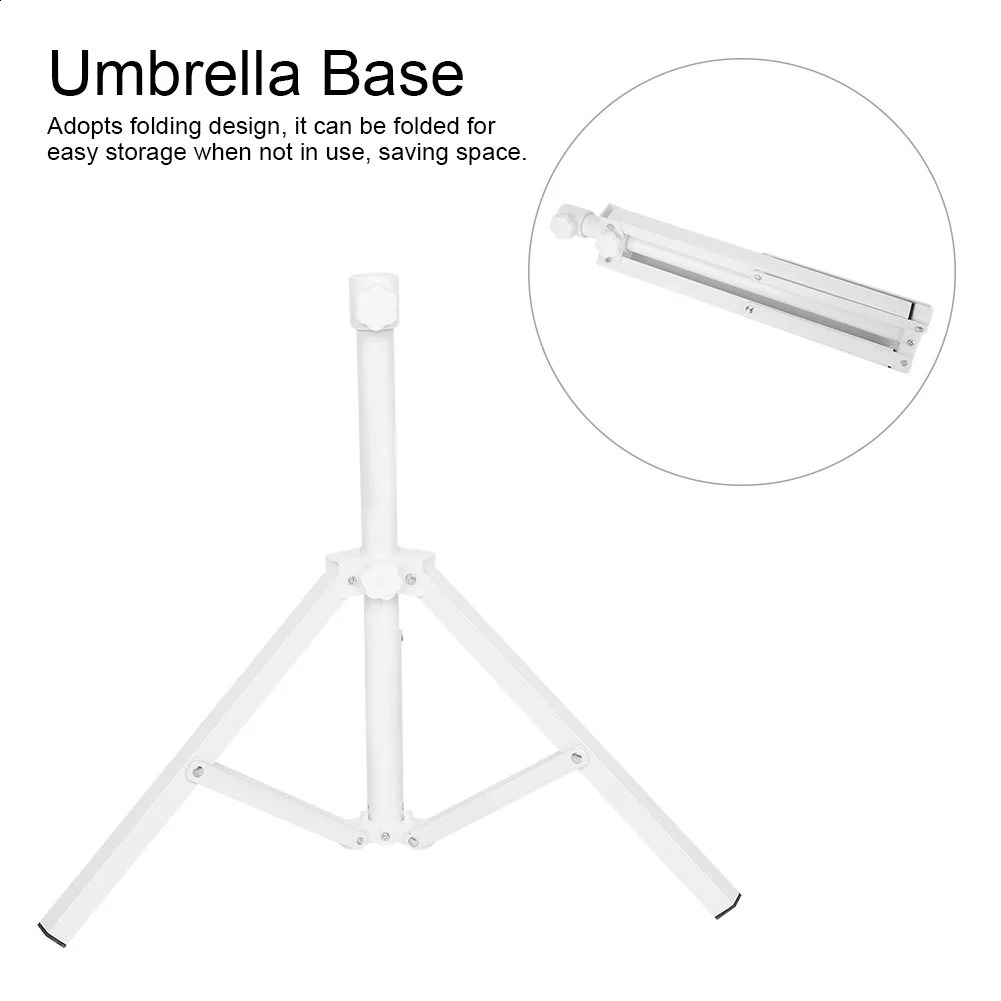 Garden Umbrella Stand Triangular Iron Folding Sun Support Base For Beach Yard 240902