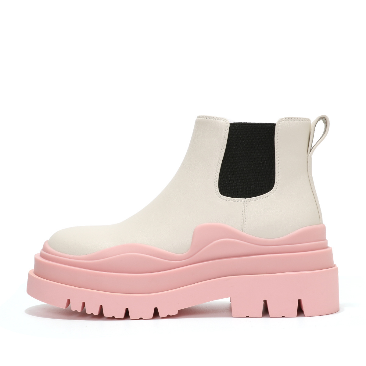 green/pink platform winter boots women round toe high heels ankle booties 2022 new designer candy color leather botas mujer