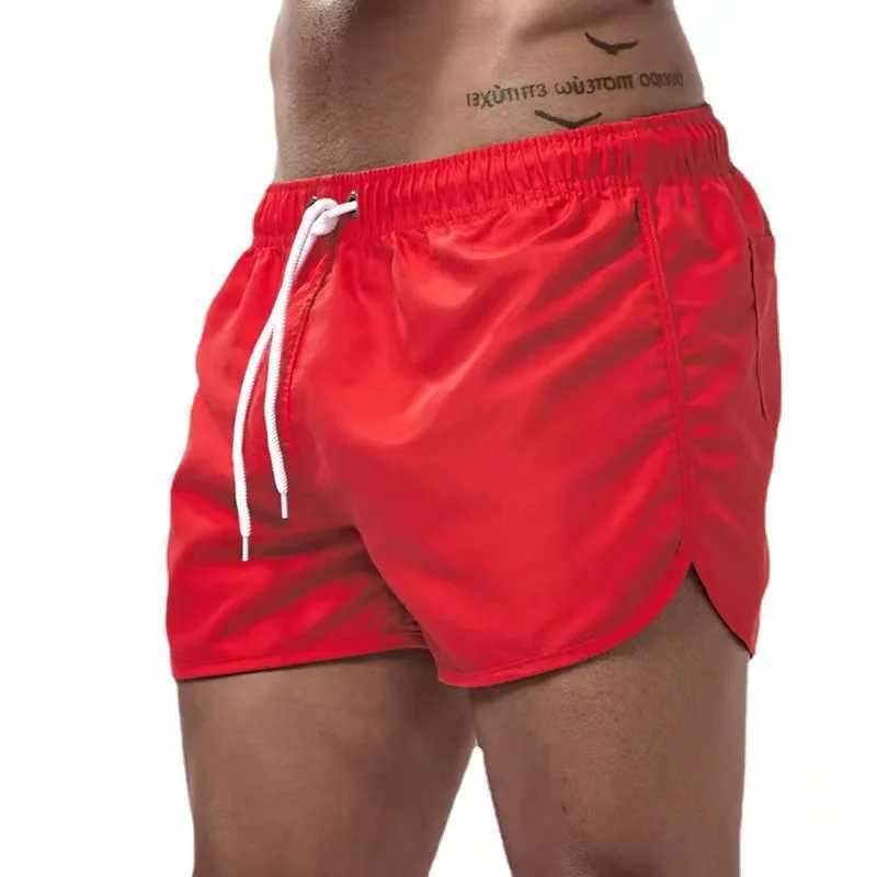 2024 New Summer Mens Swimwear Shorts Brand Beachwear Sexy Swim Trunks Men Swimsuit Low Waist Breathable Beach Wear Surf S-3XL W250214