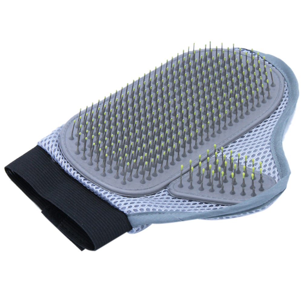 Dog Massage Gloves Soft Bristles Hair Remover Mitt Comfortable Pet Cleaning Mitt for Small Medium Large Dogs & Cats