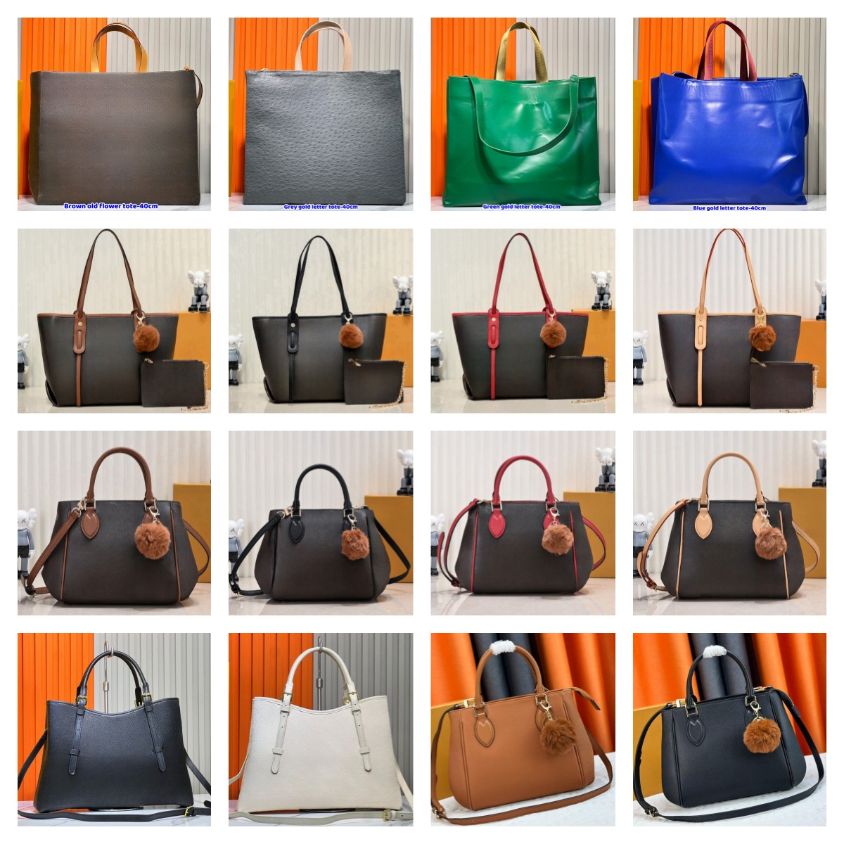 (Colors as pic show) Premium Quality Luxurys Designers Bags Large Capacity Shopping Tote Bags