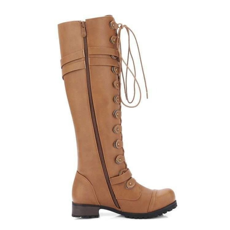 Winter Autumn Knee-high Boots Fashion Side Zipper Long Tube Women's Booties Designer Brand Women Shoes 2021 c867