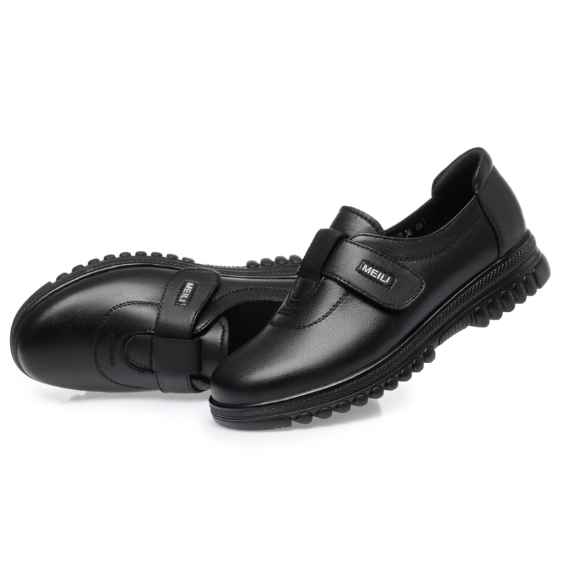 2025 NEW Genuine AIYUQI Leather Spring Comfortable Large Size Non Slip Mom Ladies Casual Shoes Women af