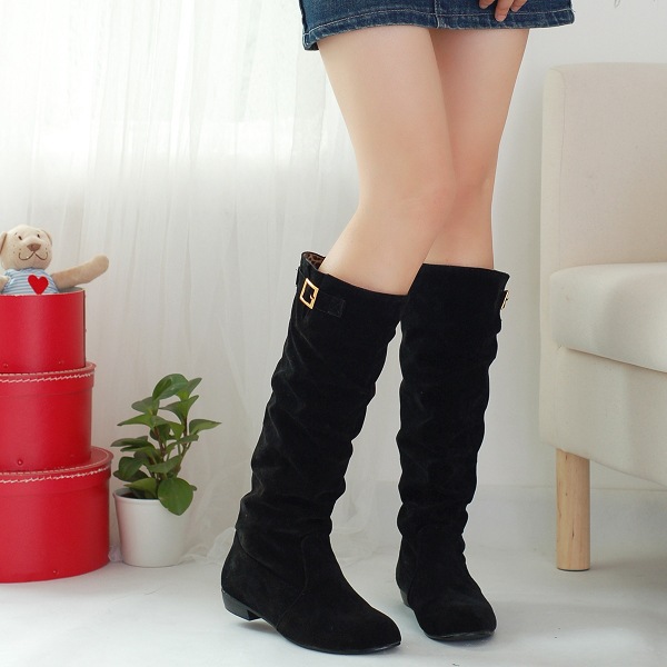 Knee-High Style Women's Rain Outdoor Rubber Water Shoes For Female Plus Size 35-43 Boots Botas rty6 0a54