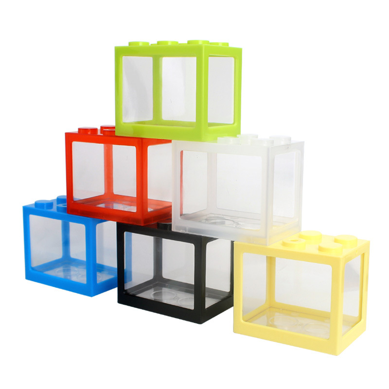 Acrylic Transparent Block Desktop Diy Creative Landscaping Plastic Fish Box Mini Small Aquarium For Indoor Use