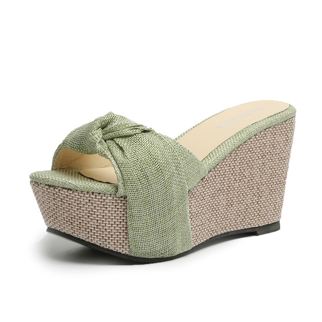 Free Gift Feet Chain Slip On Leisure Platform Summer Sandals 2020 Wedges High Heels Women Shoes Woman Mules Flip ps ad32 603