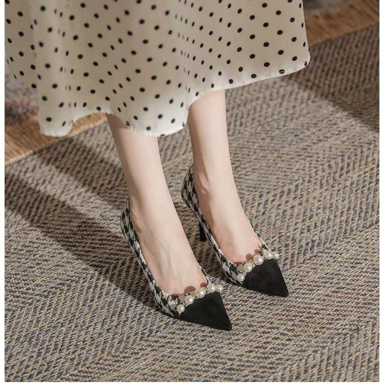 New Woman Pumps Designer Metal New Pointed Stiletto Shallow Mouth Single High Heels Women Party Shoes 1ea4