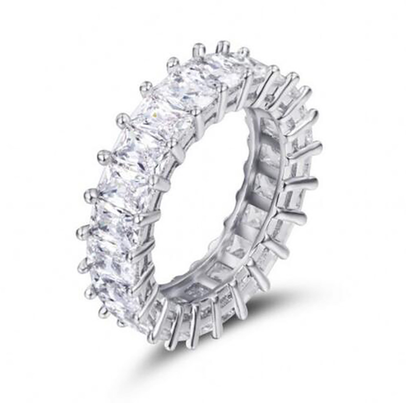 designer jewelry Moissanite dia ring Vecalon Lustre Promise Wedding Band Ring Top quality Sterg Sier VVS Dia Engagement rings for women men