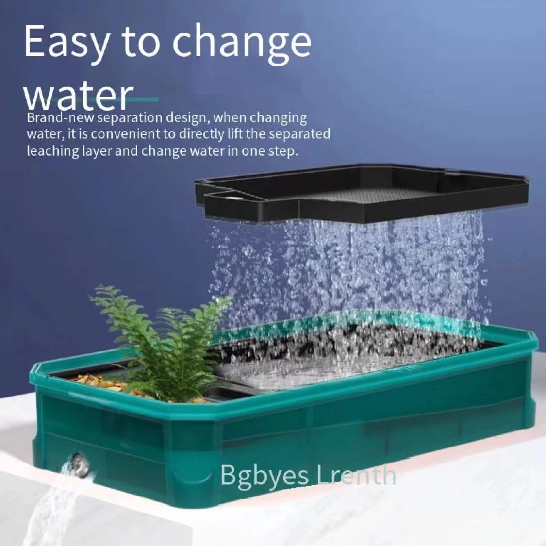 Aquarium turtle tank lazy person water-free breeding box with drying platform ecological turtle tank aquarium accessories 220V