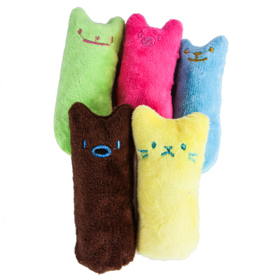 New Teeth Grinding Caip Toys Funny Interactive Plush Pet Kitten Chewing Vocal Toy Claws Thumb Bite Cat mint For Cats
