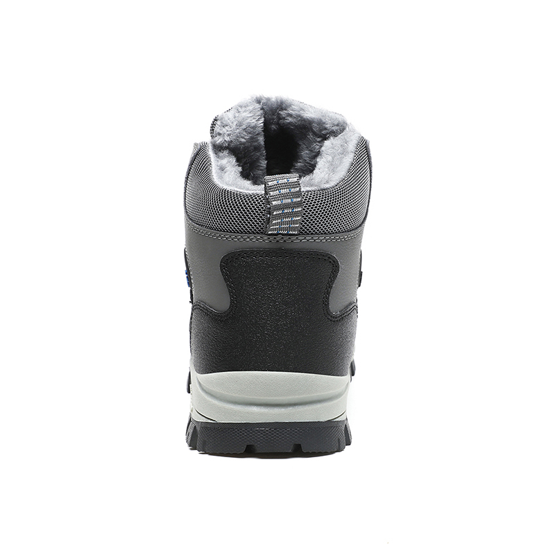 Winter Men Platform Boots Waterproof Plush Snow Boots Keep Warm Outdoor Man Shoes Non-slip Safety Boot Leather Work Hiking Shoes