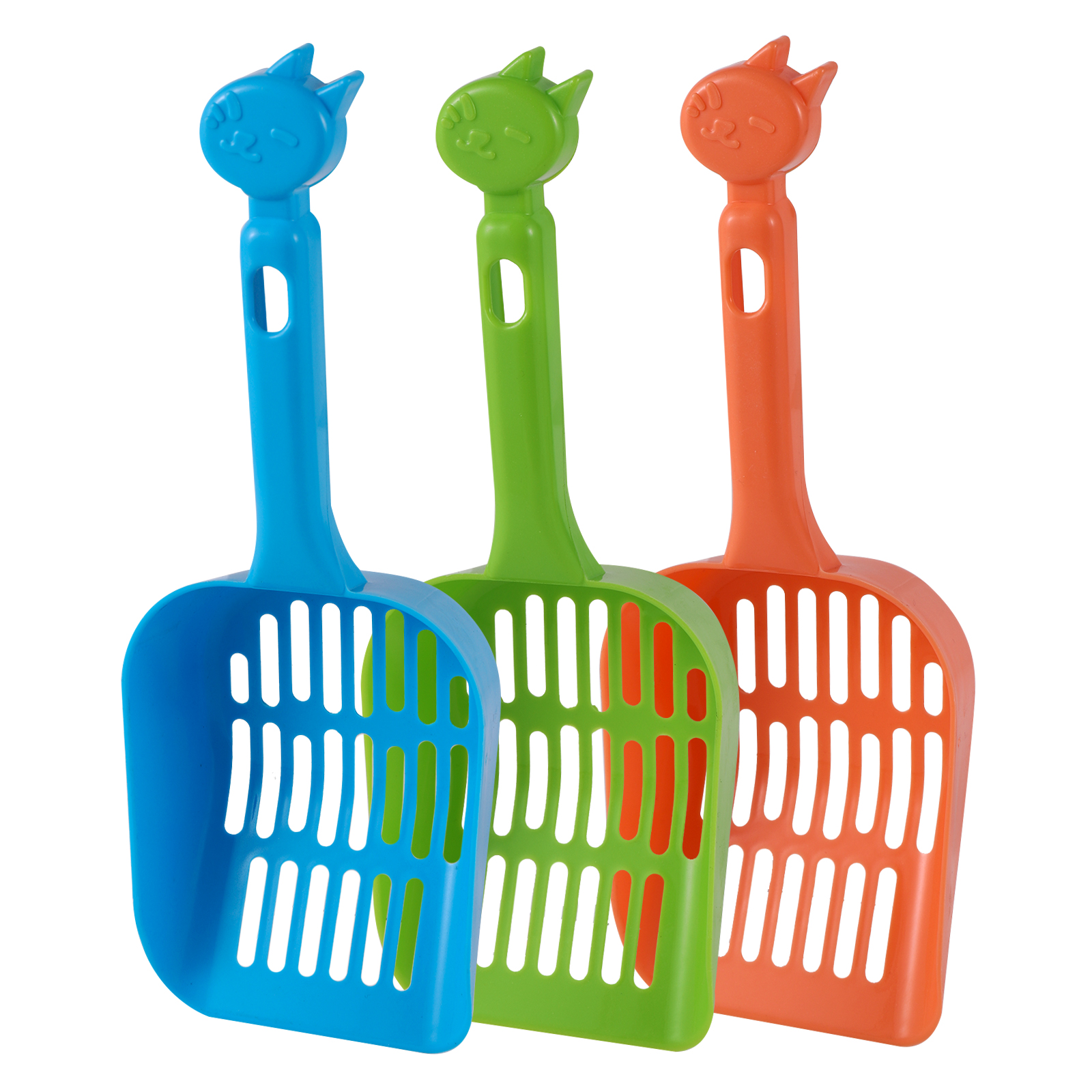 Dropshipping Sale Plastic Dog Cat Food Spoon Shovel 3 Colors Convenient Feeder Plastic Pet Feed Scoop