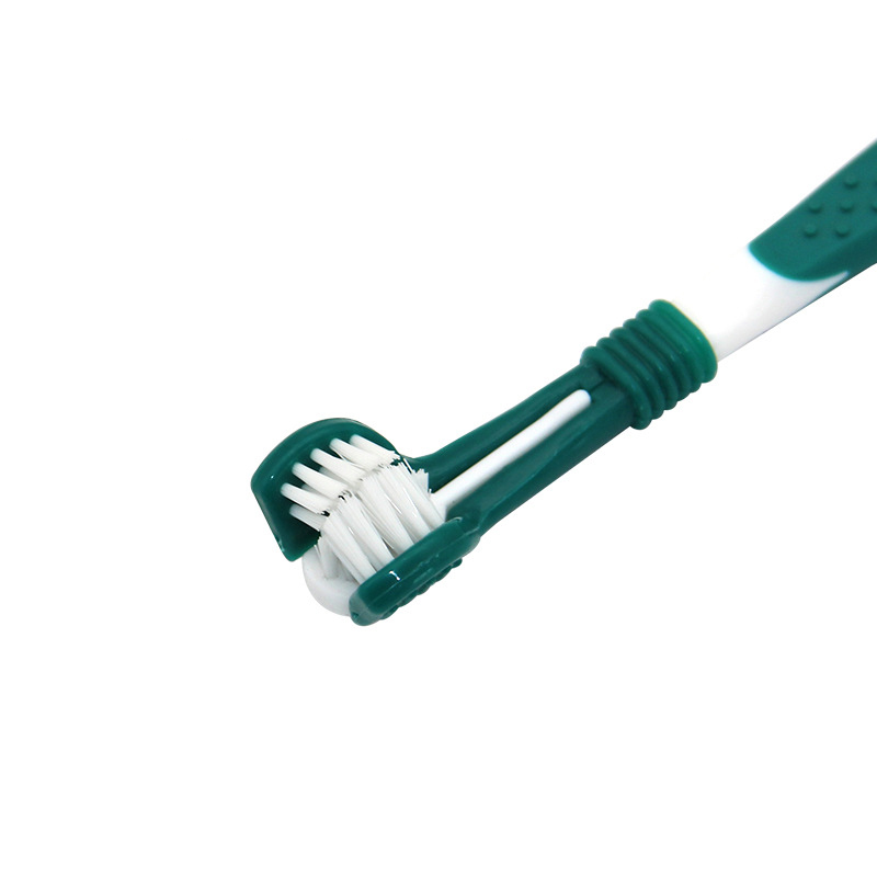 Pet Toothbrush Three-Head Toothbrush Multi-angle Cleaning Addition Bad Breath Tartar Teeth Care Dog Cat Cleaning Mouth