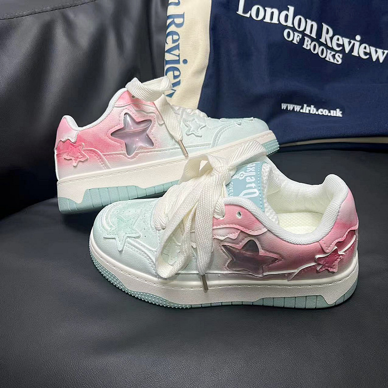 Versatile Star Sports & Leisure Sneakers: Breathable Mesh Fabric, Non-Slip Sole 0114