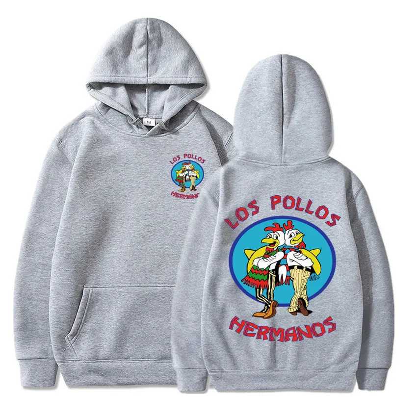 Hoodie Los Pollos Hermanos Chicken Brothers Print Tracksuit Mens Fashion Spring and Autumn Wool Loose Sweatshirt W2408356830 2