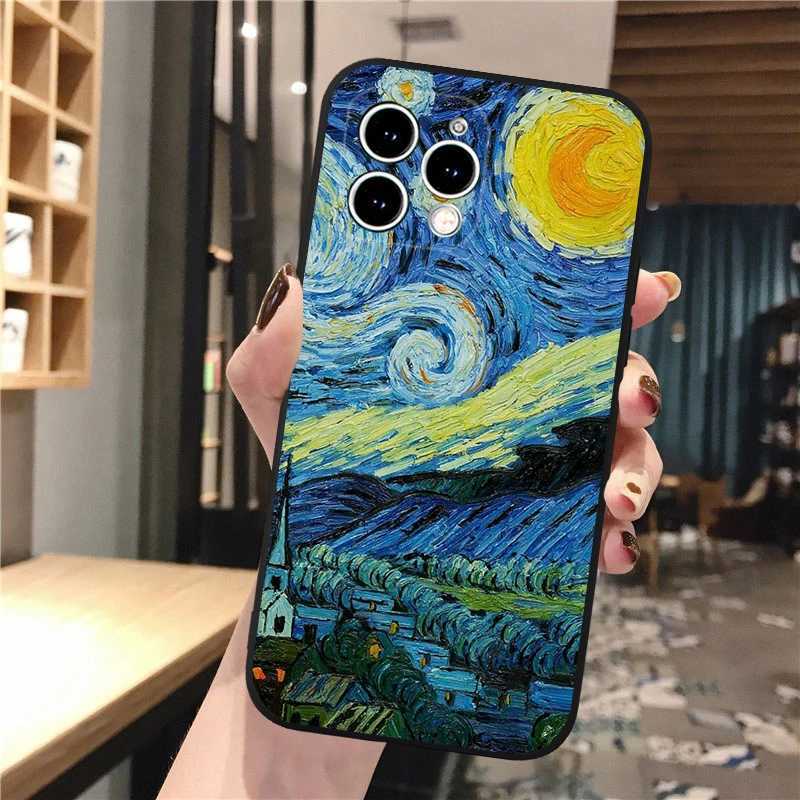 Van Gogh Starry Night phone case for iPhone 14 13 12 11 Pro Max XR 12mini 14 Plus phone case Funda M240902