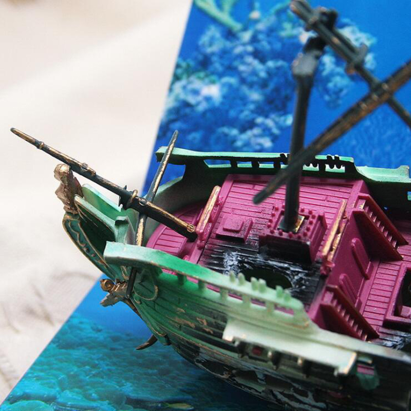 Large Aquarium Decoration Boat Aquarium Ship Air Split Shipwreck Fish Tank DIY And Home Decorating