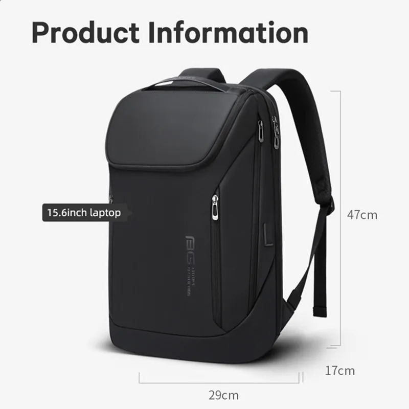 BANGE waterproof multi purpose laptop backpack 15 6 inch USB charging shock resistant business briefcase suitable for both men and women 240902