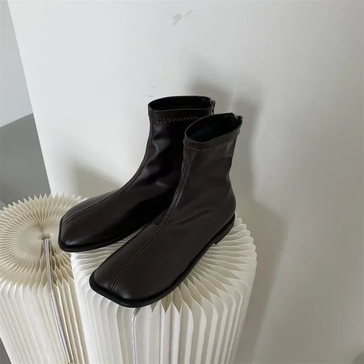 Woman Elastic Fashion Ladies Thick Bottom Ankle Designer Female Nre Autumn Winter Women's Boots 2024 4fec