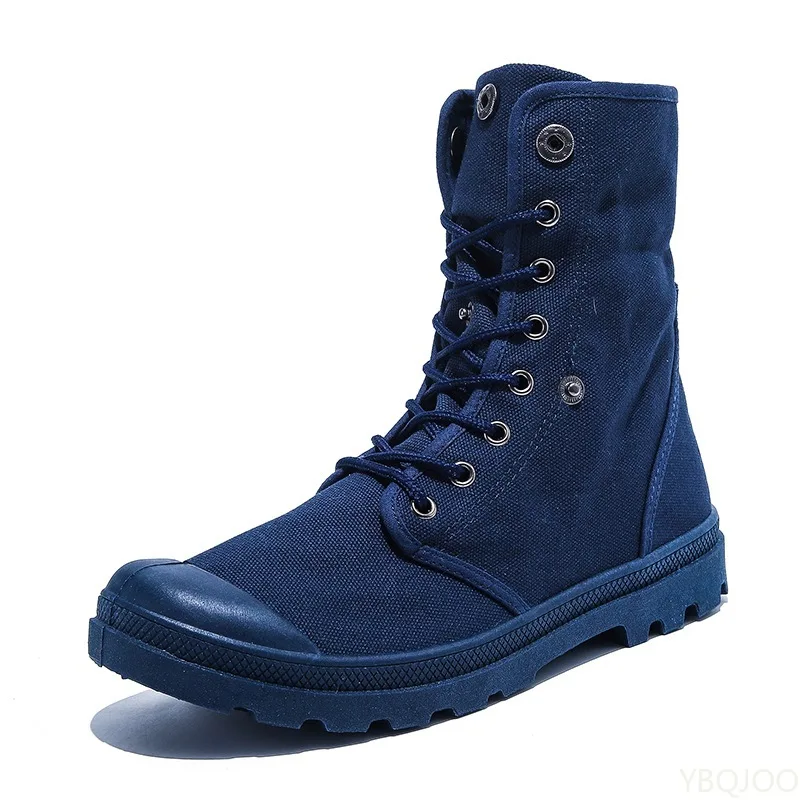 men Outdoor shoes thick-soled high-top canvas shoes men flip fashion sports shoes 2022