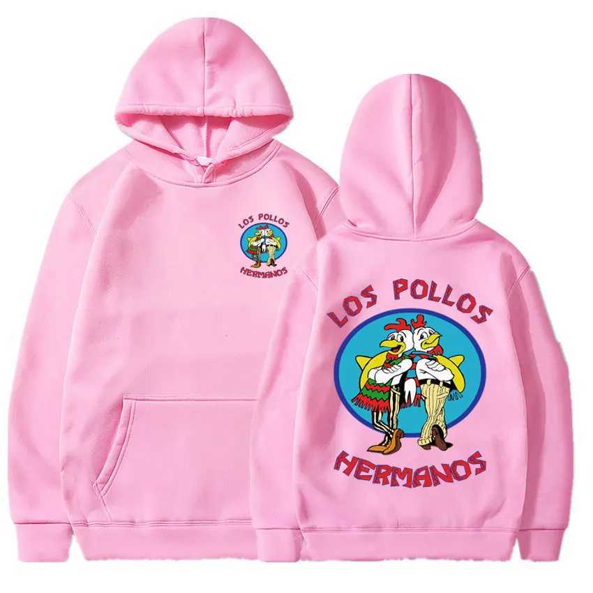 Hoodie Los Pollos Hermanos Chicken Brothers Print Tracksuit Mens Fashion Spring and Autumn Wool Loose Sweatshirt W2408356830 2