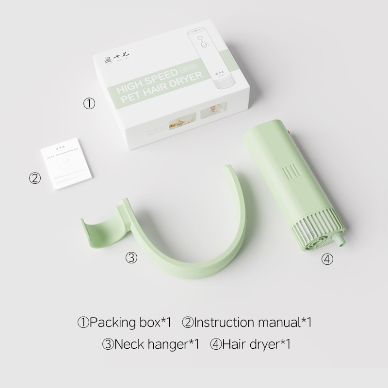 European edition High-Power Pet Dryer, Silent, Neck Hanging, Hair Pulling hine for Dogs grooming, Quick Drying, Beauty