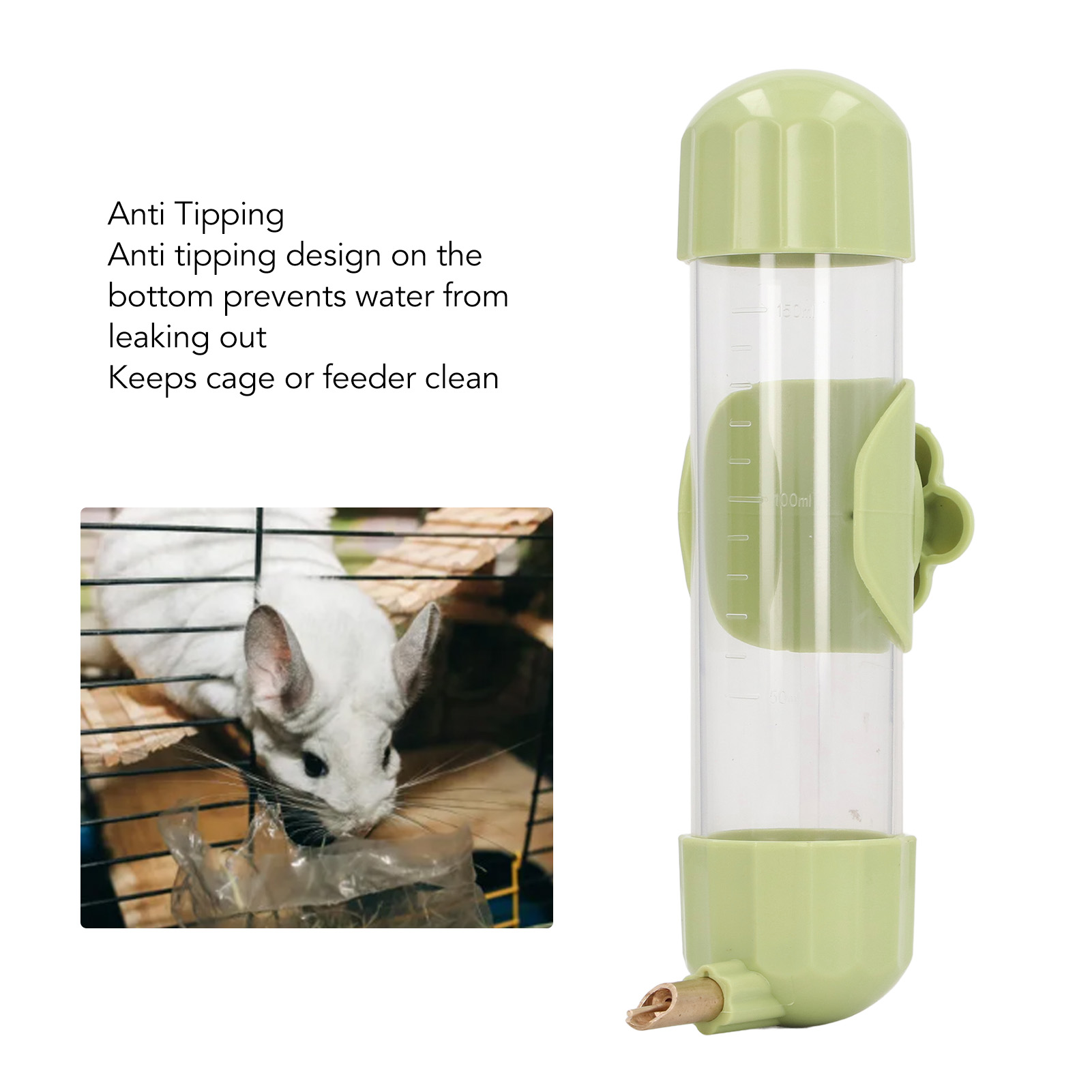 Automatic Parrot Water Dispenser, Bird Cage Water Feeder, Leakage Proof, Small, Medium, Large Parrots, Chinchillas