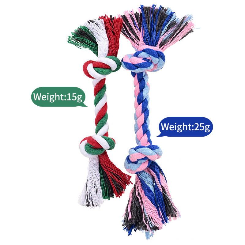 Dogs Toys Puppy Cotton Chew Rope Knot Toy Durable Braided Dog Toys Dog Cleaning Teeth Braided Bone Rope Juguetes Para Perro
