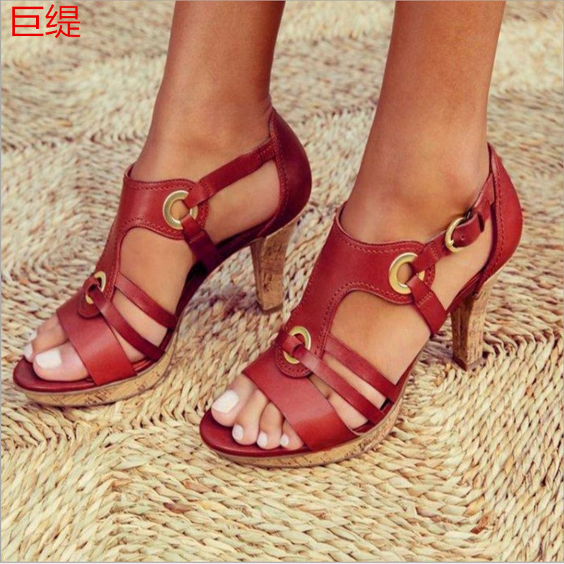 New Women's Sandals Spring and Summer Plus Size Hot Sale High Heel Sandals Women Sandals Luxury Shoes Women Designers 698